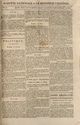 Gazette nationale, ou le moniteur universel (Le moniteur universel) Montag 24. April 1797