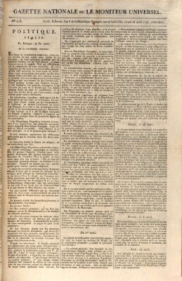 Gazette nationale, ou le moniteur universel (Le moniteur universel) Donnerstag 27. April 1797