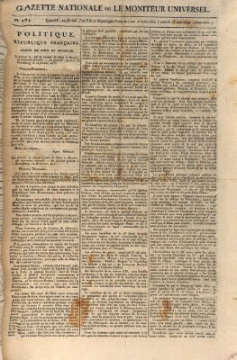 Gazette nationale, ou le moniteur universel (Le moniteur universel) Samstag 13. Mai 1797