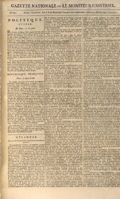 Gazette nationale, ou le moniteur universel (Le moniteur universel) Sonntag 18. Juni 1797