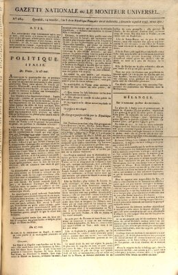 Gazette nationale, ou le moniteur universel (Le moniteur universel) Sonntag 2. Juli 1797