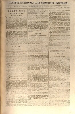 Gazette nationale, ou le moniteur universel (Le moniteur universel) Sonntag 9. Juli 1797