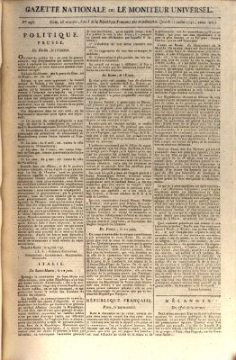 Gazette nationale, ou le moniteur universel (Le moniteur universel) Dienstag 11. Juli 1797