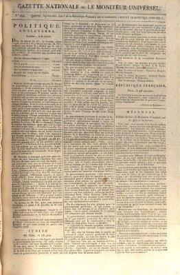 Gazette nationale, ou le moniteur universel (Le moniteur universel) Mittwoch 12. Juli 1797