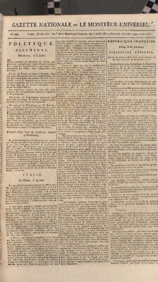 Gazette nationale, ou le moniteur universel (Le moniteur universel) Sonntag 16. Juli 1797