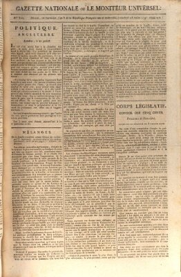 Gazette nationale, ou le moniteur universel (Le moniteur universel) Freitag 28. Juli 1797