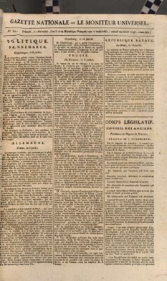 Gazette nationale, ou le moniteur universel (Le moniteur universel) Samstag 29. Juli 1797