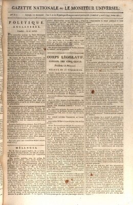 Gazette nationale, ou le moniteur universel (Le moniteur universel) Freitag 4. August 1797