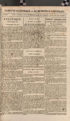 Gazette nationale, ou le moniteur universel (Le moniteur universel) Samstag 5. August 1797