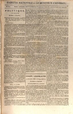 Gazette nationale, ou le moniteur universel (Le moniteur universel) Sonntag 6. August 1797