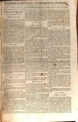 Gazette nationale, ou le moniteur universel (Le moniteur universel) Mittwoch 9. August 1797