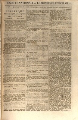 Gazette nationale, ou le moniteur universel (Le moniteur universel) Samstag 12. August 1797