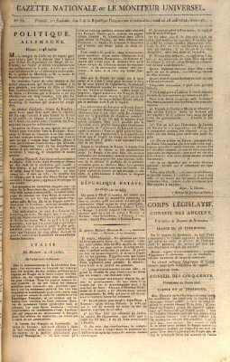 Gazette nationale, ou le moniteur universel (Le moniteur universel) Freitag 18. August 1797