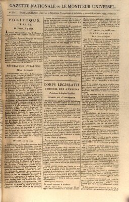 Gazette nationale, ou le moniteur universel (Le moniteur universel) Mittwoch 6. September 1797