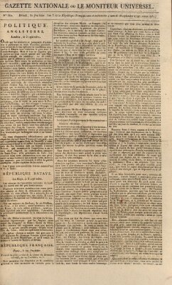 Gazette nationale, ou le moniteur universel (Le moniteur universel) Samstag 16. September 1797