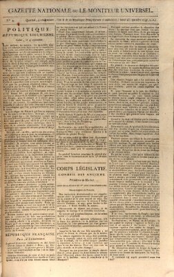 Gazette nationale, ou le moniteur universel (Le moniteur universel) Montag 25. September 1797