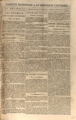 Gazette nationale, ou le moniteur universel (Le moniteur universel) Mittwoch 27. September 1797