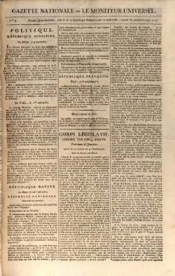 Gazette nationale, ou le moniteur universel (Le moniteur universel) Samstag 30. September 1797