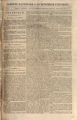 Gazette nationale, ou le moniteur universel (Le moniteur universel) Montag 2. Oktober 1797