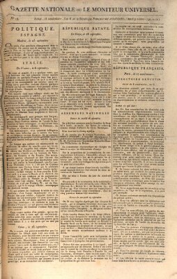 Gazette nationale, ou le moniteur universel (Le moniteur universel) Montag 9. Oktober 1797