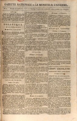 Gazette nationale, ou le moniteur universel (Le moniteur universel) Donnerstag 12. Oktober 1797