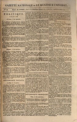 Gazette nationale, ou le moniteur universel (Le moniteur universel) Freitag 20. Oktober 1797