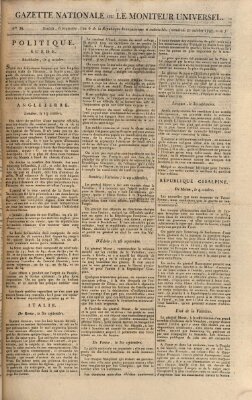 Gazette nationale, ou le moniteur universel (Le moniteur universel) Freitag 27. Oktober 1797