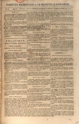 Gazette nationale, ou le moniteur universel (Le moniteur universel) Sonntag 5. November 1797