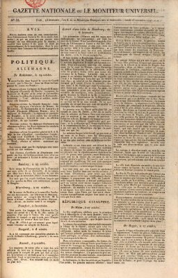 Gazette nationale, ou le moniteur universel (Le moniteur universel) Montag 13. November 1797