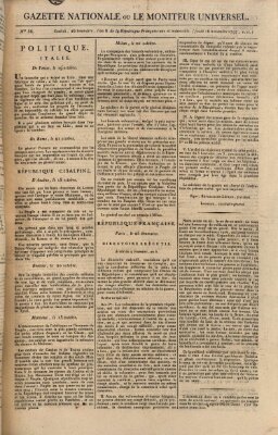 Gazette nationale, ou le moniteur universel (Le moniteur universel) Donnerstag 16. November 1797