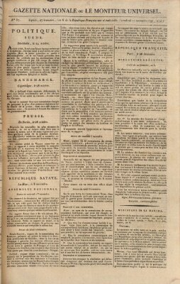 Gazette nationale, ou le moniteur universel (Le moniteur universel) Freitag 17. November 1797