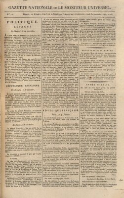 Gazette nationale, ou le moniteur universel (Le moniteur universel) Donnerstag 30. November 1797