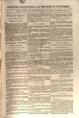 Gazette nationale, ou le moniteur universel (Le moniteur universel) Donnerstag 4. Januar 1798