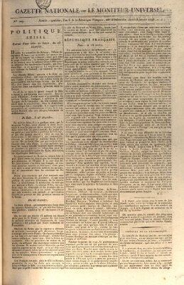 Gazette nationale, ou le moniteur universel (Le moniteur universel) Montag 8. Januar 1798