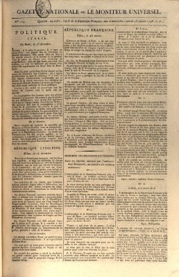 Gazette nationale, ou le moniteur universel (Le moniteur universel) Samstag 13. Januar 1798