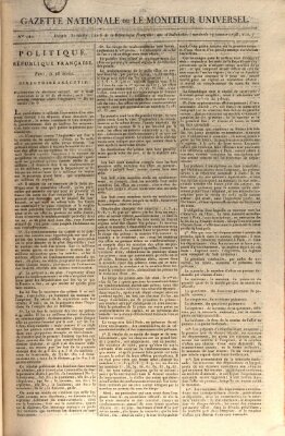 Gazette nationale, ou le moniteur universel (Le moniteur universel) Freitag 19. Januar 1798