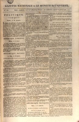 Gazette nationale, ou le moniteur universel (Le moniteur universel) Mittwoch 31. Januar 1798