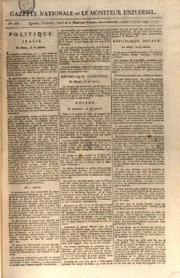 Gazette nationale, ou le moniteur universel (Le moniteur universel) Samstag 3. Februar 1798