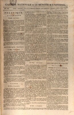 Gazette nationale, ou le moniteur universel (Le moniteur universel) Sonntag 4. Februar 1798