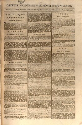 Gazette nationale, ou le moniteur universel (Le moniteur universel) Samstag 10. Februar 1798