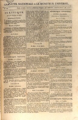 Gazette nationale, ou le moniteur universel (Le moniteur universel) Dienstag 20. Februar 1798