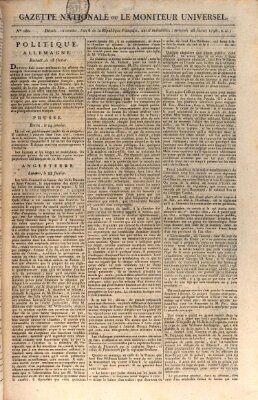 Gazette nationale, ou le moniteur universel (Le moniteur universel) Mittwoch 28. Februar 1798