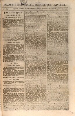 Gazette nationale, ou le moniteur universel (Le moniteur universel) Sonntag 4. März 1798