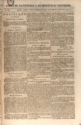 Gazette nationale, ou le moniteur universel (Le moniteur universel) Montag 5. März 1798