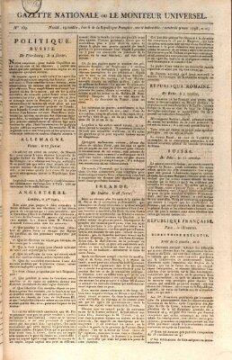 Gazette nationale, ou le moniteur universel (Le moniteur universel) Freitag 9. März 1798