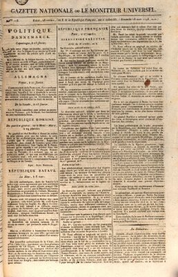 Gazette nationale, ou le moniteur universel (Le moniteur universel) Sonntag 18. März 1798