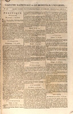 Gazette nationale, ou le moniteur universel (Le moniteur universel) Sonntag 25. März 1798