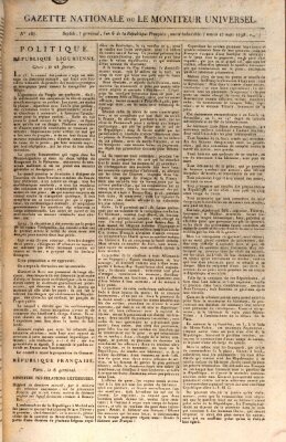 Gazette nationale, ou le moniteur universel (Le moniteur universel) Dienstag 27. März 1798