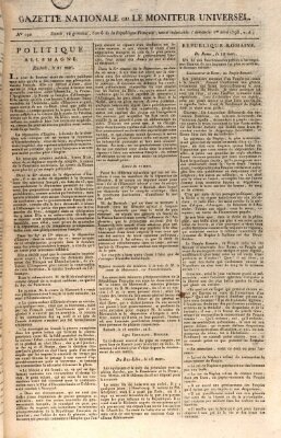 Gazette nationale, ou le moniteur universel (Le moniteur universel) Sonntag 1. April 1798