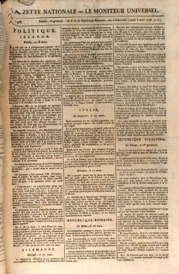 Gazette nationale, ou le moniteur universel (Le moniteur universel) Donnerstag 5. April 1798